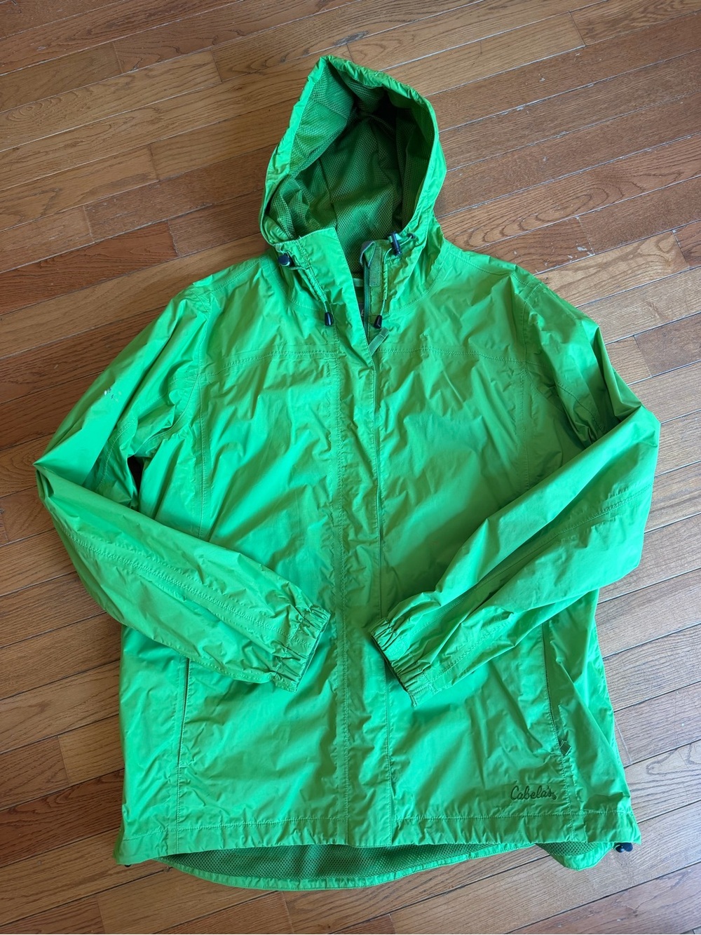 Cabela's Bright Green Hooded Utility Jacket